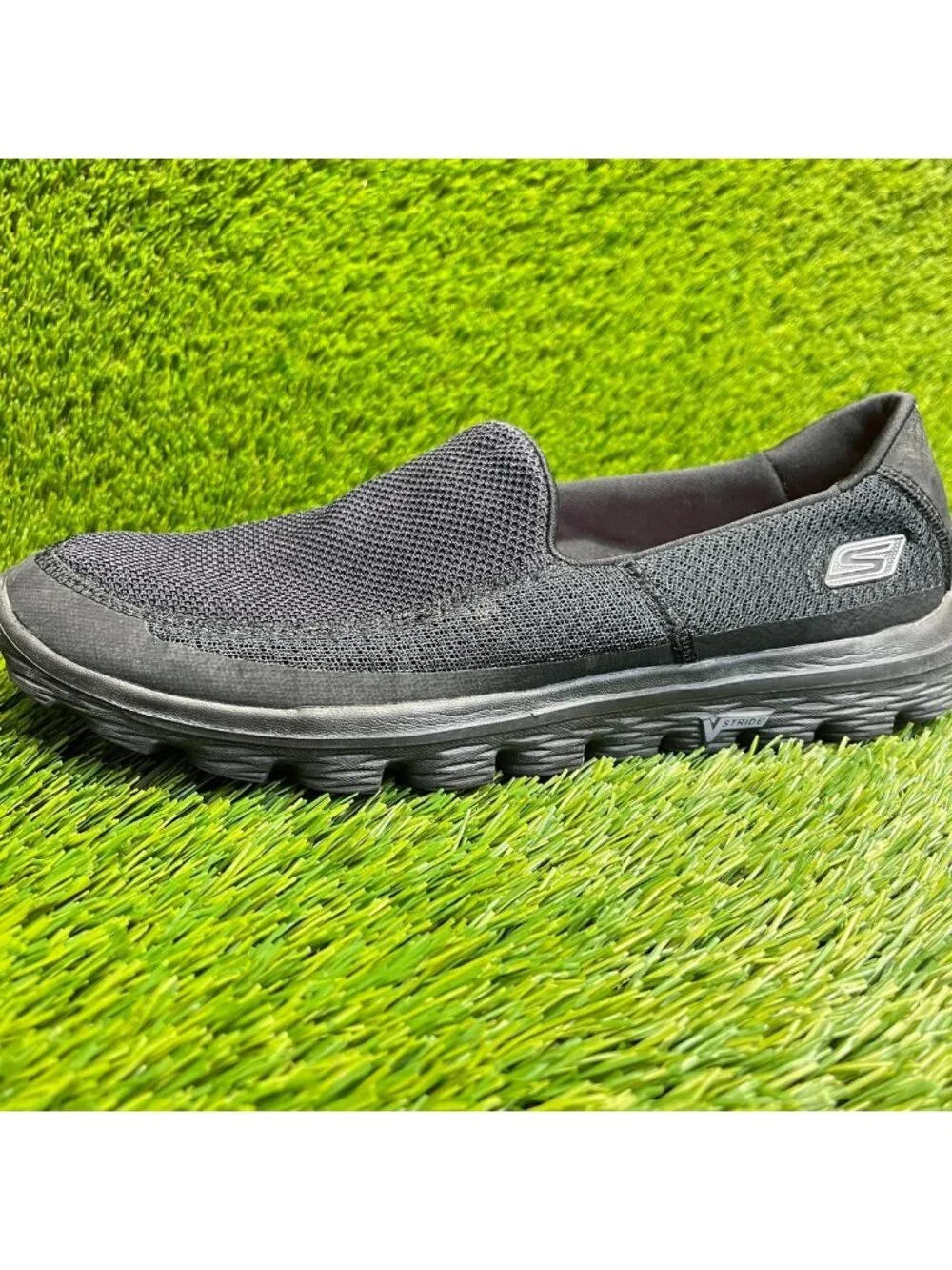 Skechers Go Walk 2 Mens Size 9 Black Casual Outdoor Walking Slip On Shoes